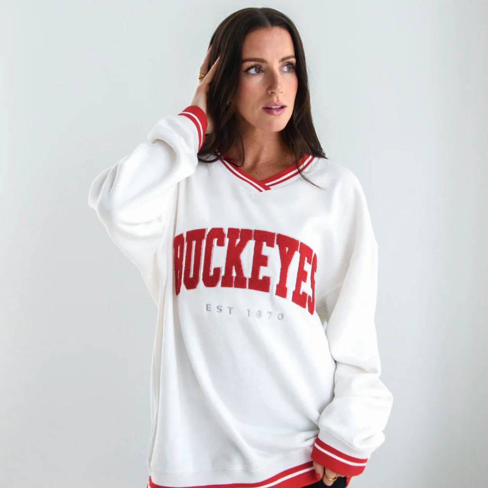 Ohio State Allen Chenille Varsity V-Neck Pullover