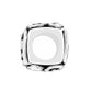 Alcazar Silver Heart Cube Bead Side View 