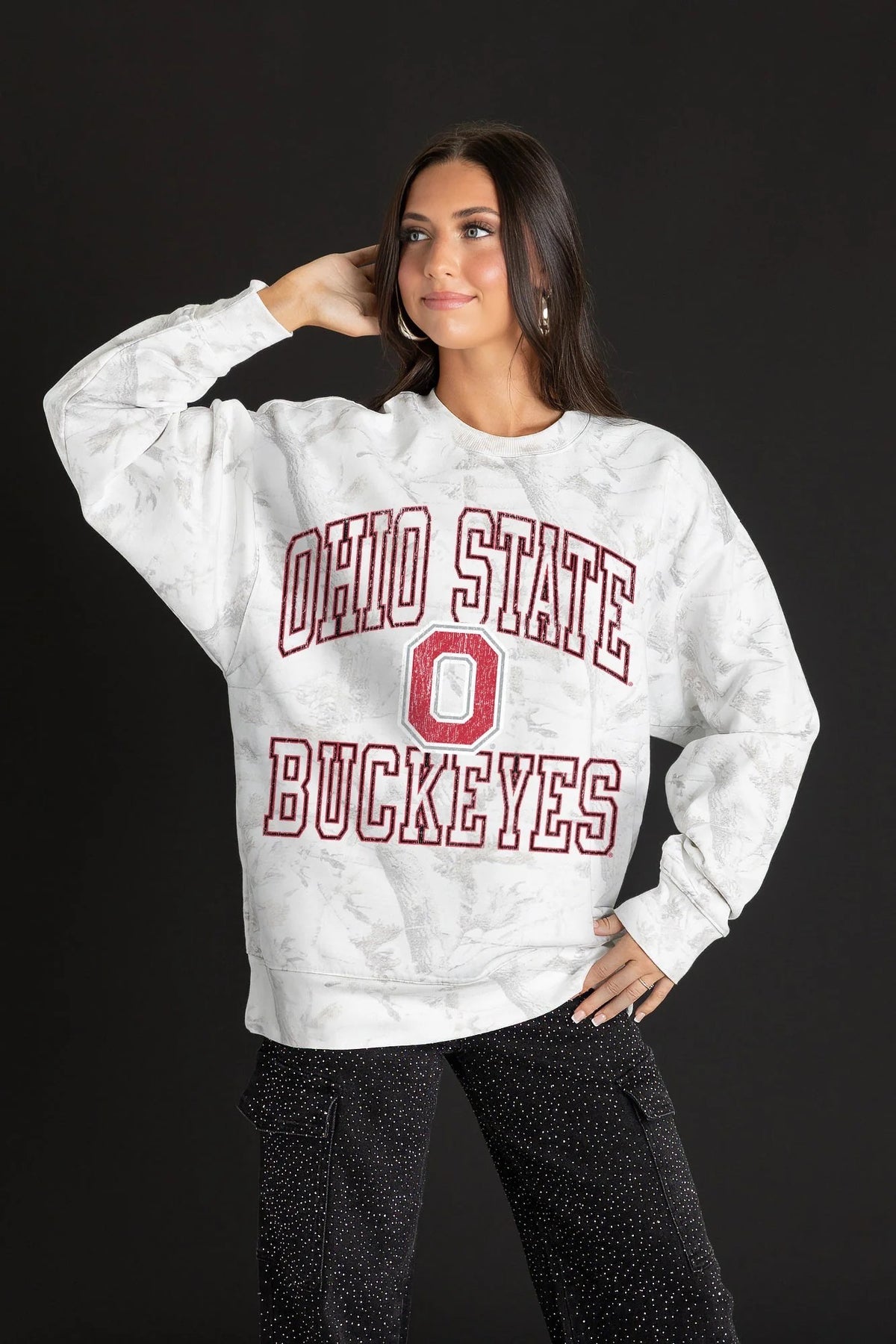 Ohio State Whiteout Camo Crewneck