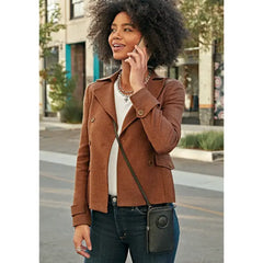 Black Ferrara Zip Around Phone Organizer Model View