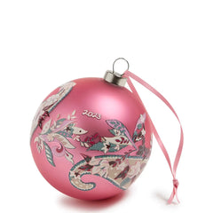Pink Christmas Tree Ornament - Botanical Paisley Pink