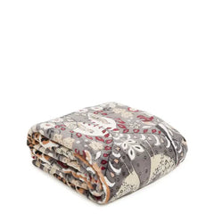Plush Throw Blanket Enchantment Neutral Folded View