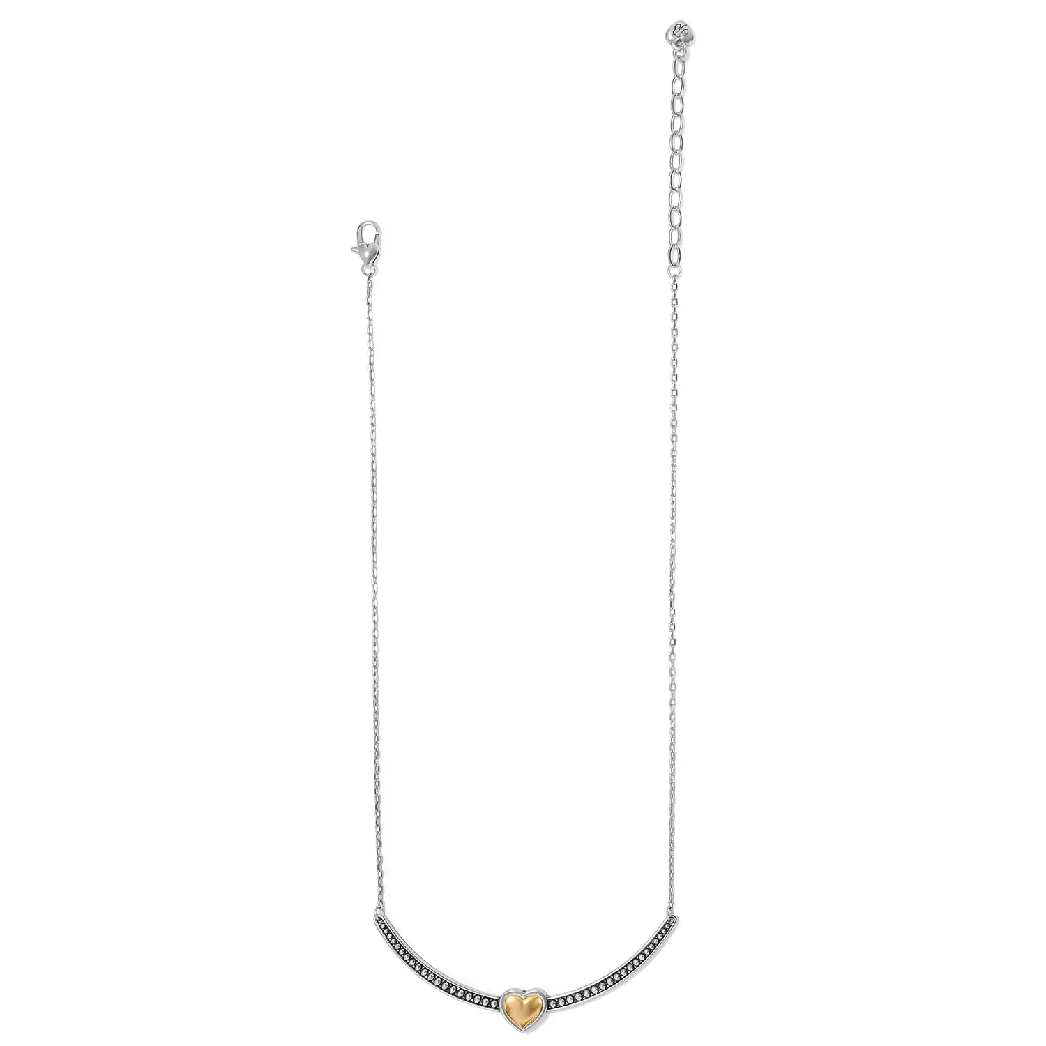 Pretty Tough Bold Heart 2 Bar Necklace