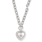 Pretty Tough Bold Heart 2 Tone Necklace Back View