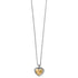 Pretty Tough Bold Heart Petite 2 Tone Necklace Front View