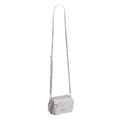 RFID All in One Crossbody Cloud Gray Paisley Strap View