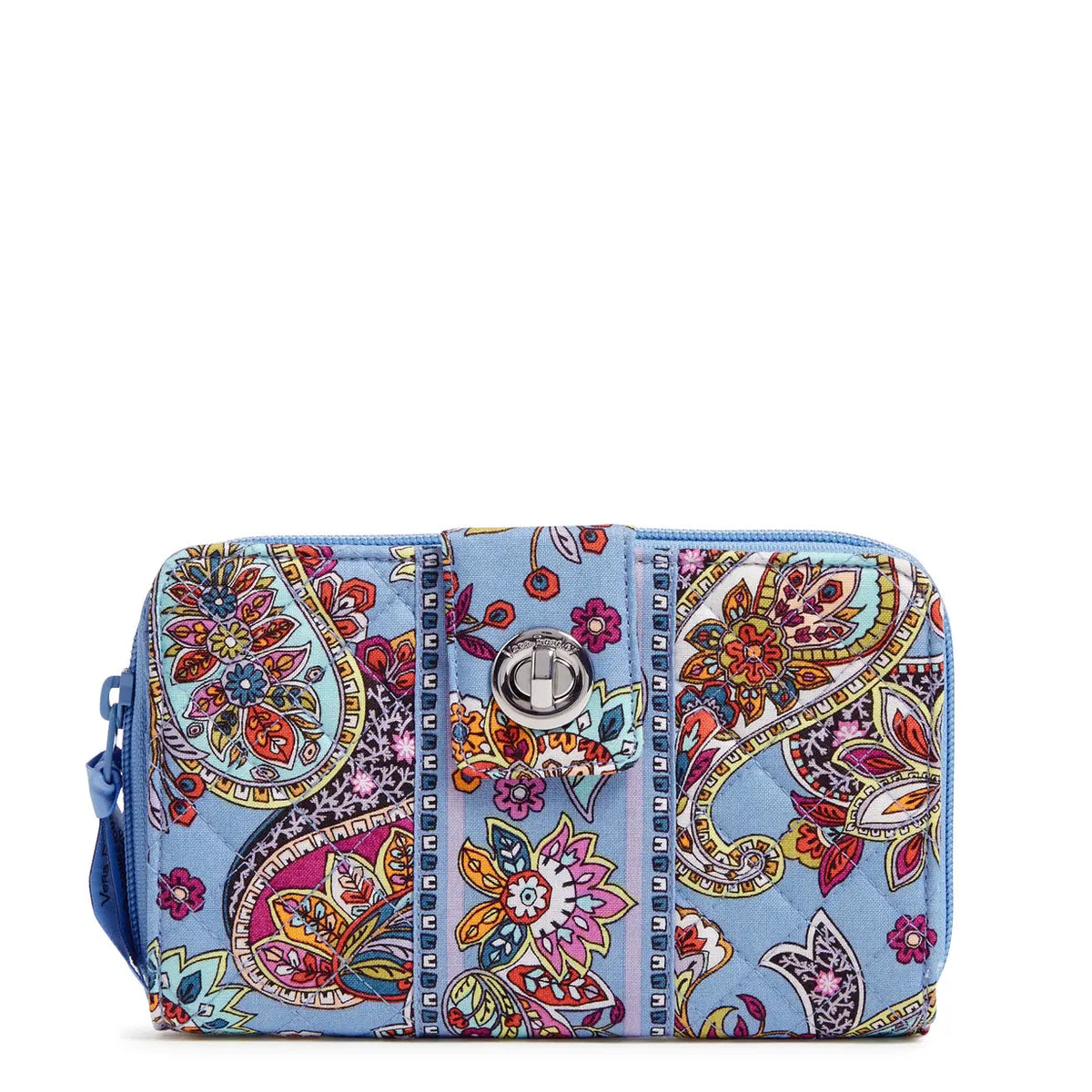 RFID Turnlock Wallet in Provence Paisley.