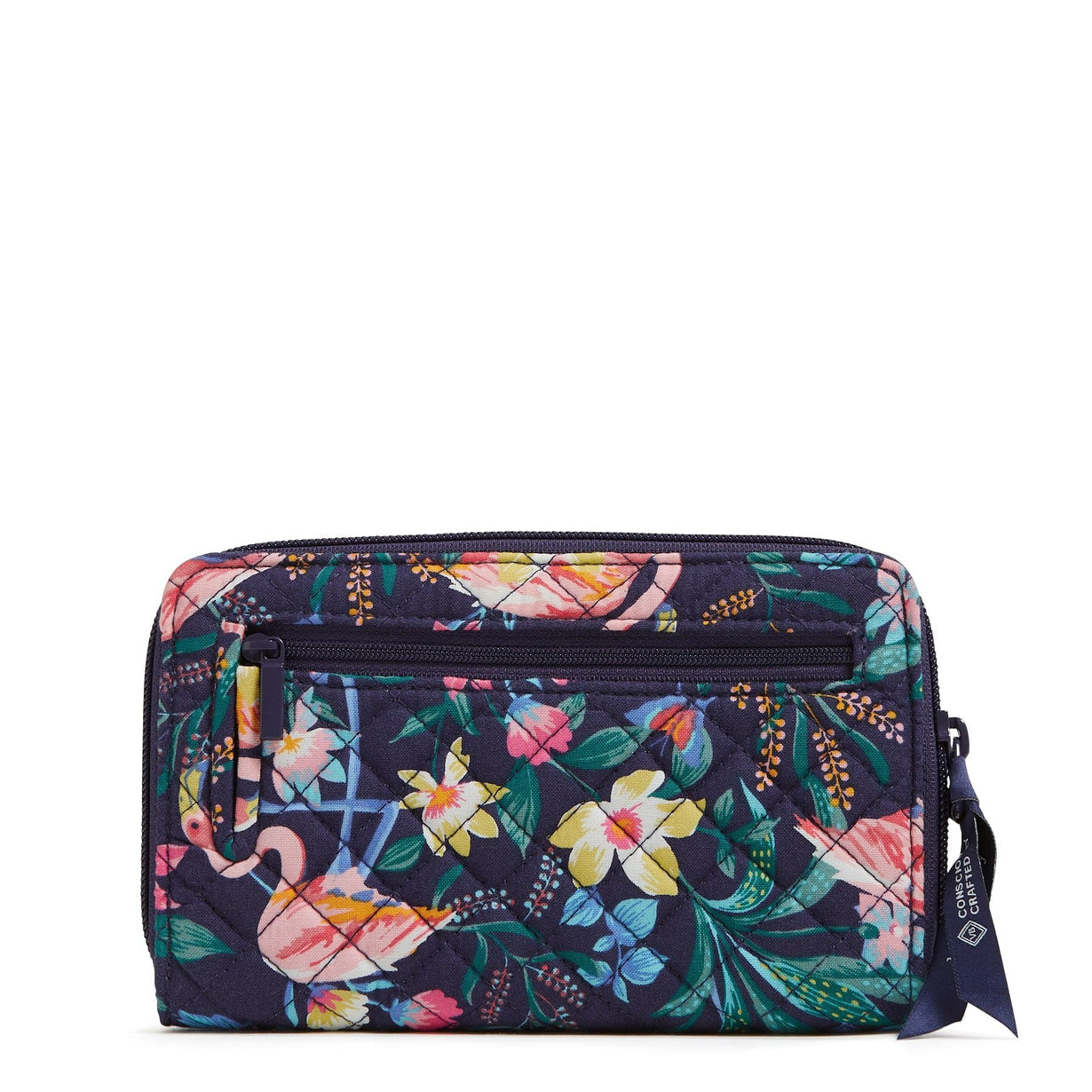 RFID Turnlock Wallet - Flamingo Garden