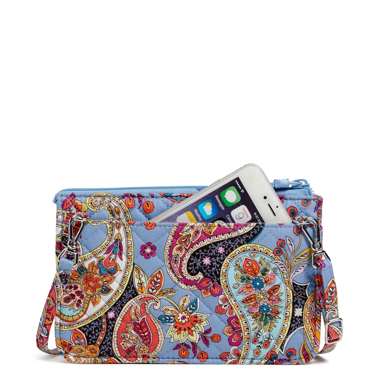 RFID Wallet Crossbody in Provence Paisley.