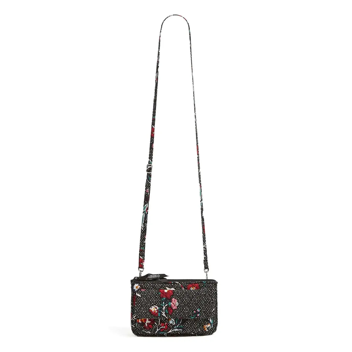 Vera Bradley RFID Wallet Crossbody - Perennials Noir Dot