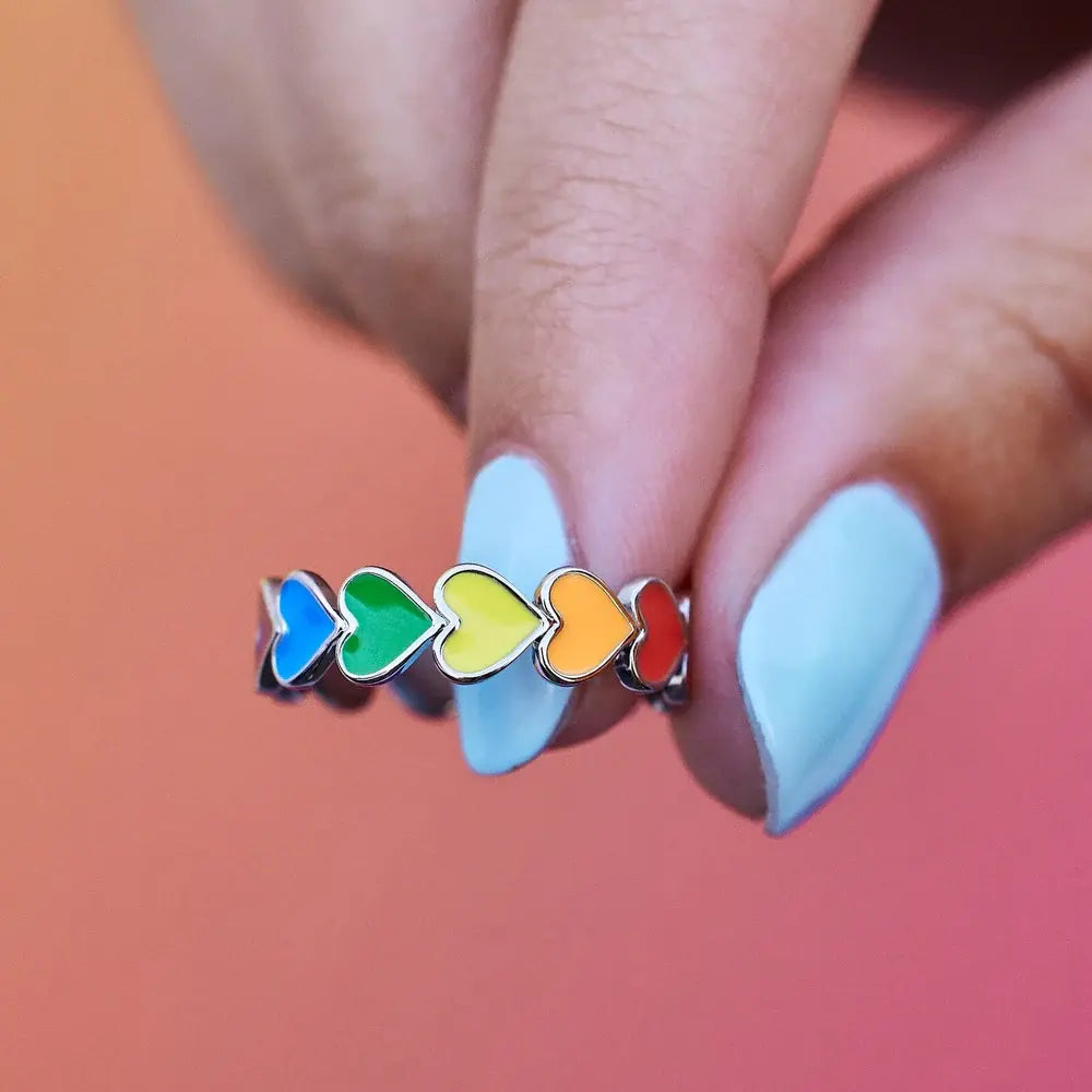 Rainbow Heart Ring