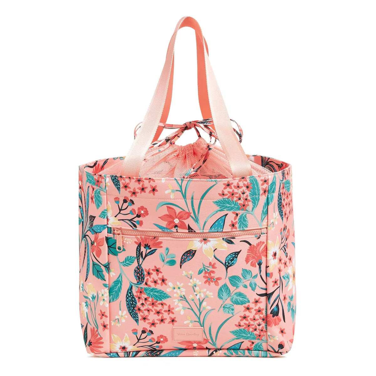 ReActive Drawstring Family Tote : Paradise Bright Coral - Vera Bradley - Image 1