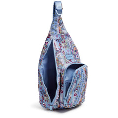 Vera Bradley ReActive Sling Backpack in Provence Paisley Stripes.