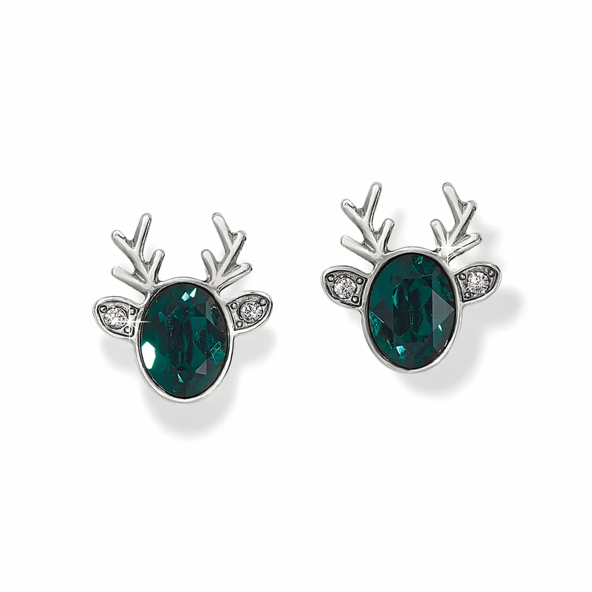 Reindeer Glitz Green Mini Post Earrings from Brighton Designs.