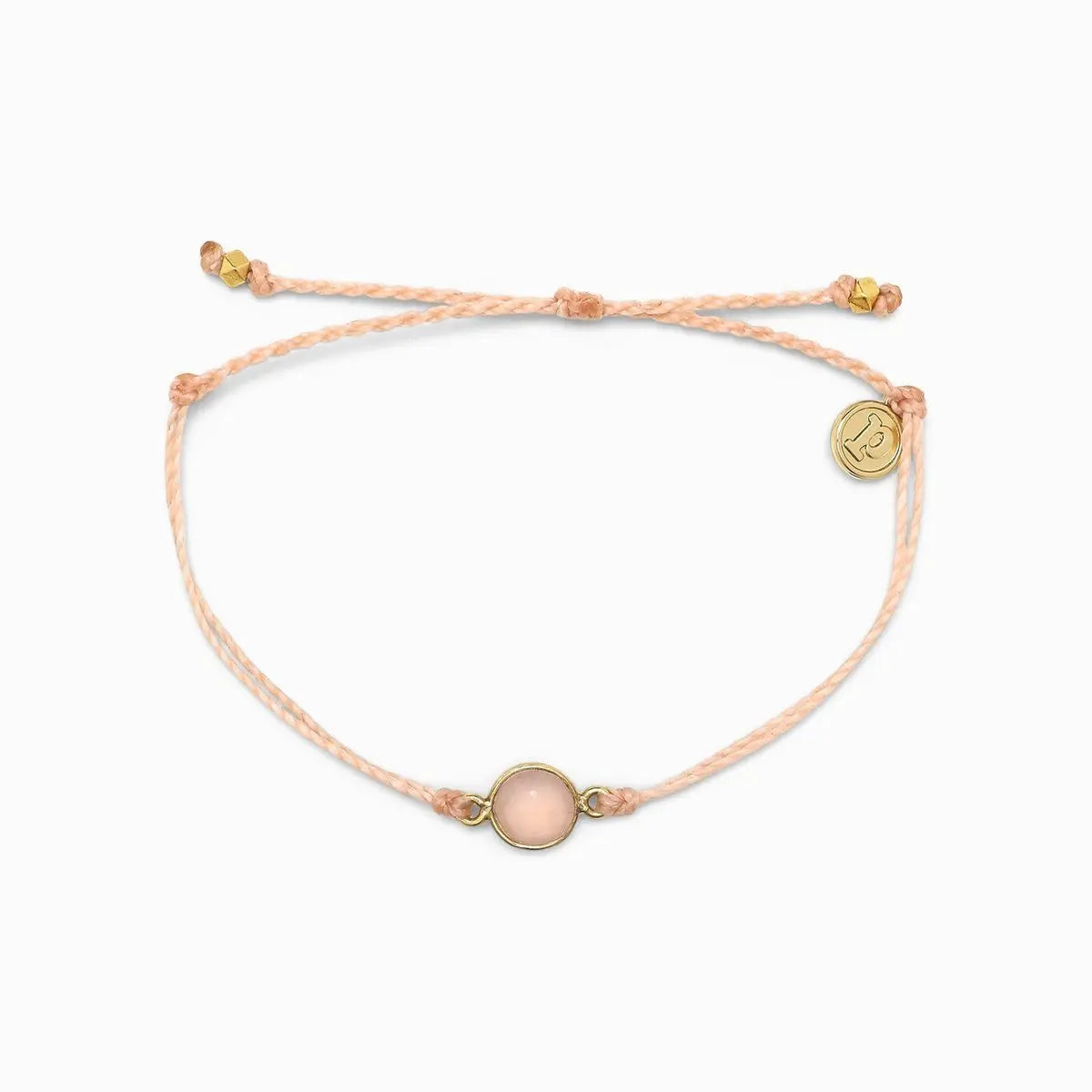 Gold Rose Quartz Bracelet Front View