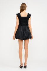 All black women's short sleeve dress from Daisy Mercantile.