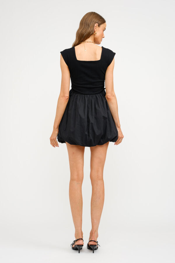 All black women's short sleeve dress from Daisy Mercantile.