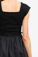 All black women's short sleeve dress from Daisy Mercantile.