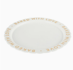 Ceramic Gold Foil Cake Plate