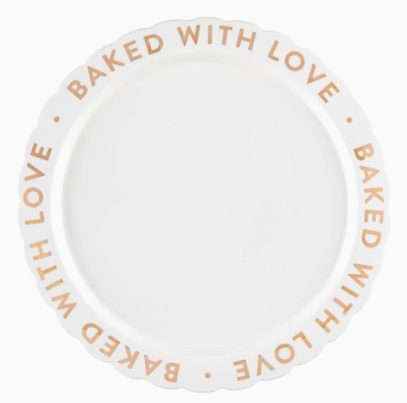 Ceramic Gold Foil Cake Plate