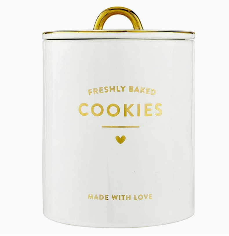 Ceramic Gold Foil Cookie Jar