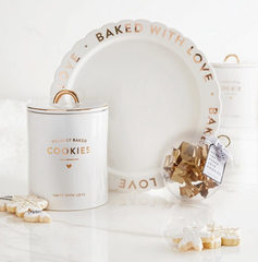 Ceramic Gold Foil Cookie Jar