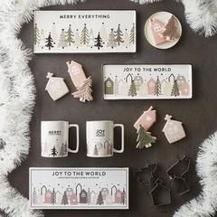 Christmas Village Ceramic Tray