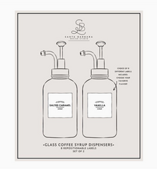 Glass Coffee Syrup Dispenser - Set Of 2