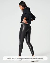 SPANX Faux Leather Women's Leggings - Black