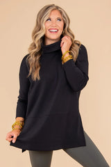 SPANX AirEssential Turtleneck Tunic - Very Black