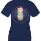 Simply Southern Women's Pineapple Oyster Short Sleeve Tee showing the back logo.