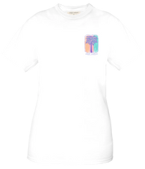 Simply Southern Palm Tree Short Sleeve Tee in the color white.