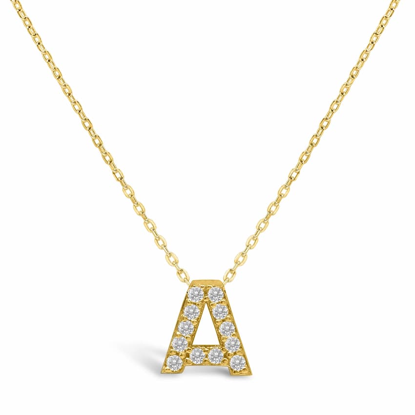 STIA Jewelry Letter Of Mine, Let It Shine Initial Necklace - A