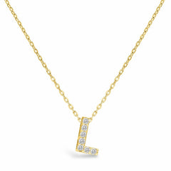 STIA Jewelry Letter Of Mine, Let It Shine Initial Necklace - L