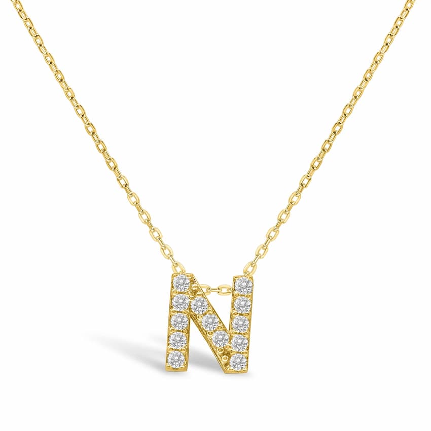 Letter Of Mine, Let It Shine Initial Necklace