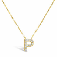 STIA Jewelry Letter Of Mine, Let It Shine Initial Necklace - P