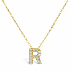 STIA Jewelry Letter Of Mine, Let It Shine Initial Necklace - R