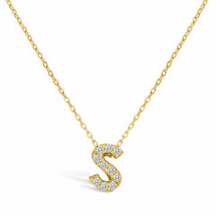 STIA Jewelry Letter Of Mine, Let It Shine Initial Necklace - S