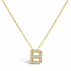 STIA Jewelry Letter Of Mine, Let It Shine Initial Necklace - B