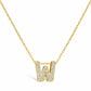 STIA Jewelry Letter Of Mine, Let It Shine Initial Necklace - W