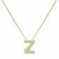 STIA Jewelry Letter Of Mine, Let It Shine Initial Necklace - Z