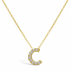 STIA Jewelry Letter Of Mine, Let It Shine Initial Necklace - C