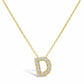STIA Jewelry Letter Of Mine, Let It Shine Initial Necklace - D