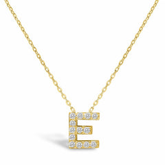 STIA Jewelry Letter Of Mine, Let It Shine Initial Necklace - E