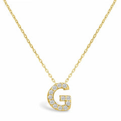 STIA Jewelry Letter Of Mine, Let It Shine Initial Necklace - G