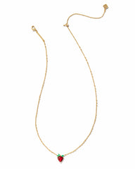 Strawberry Short Pendant Necklace in Gold - From Kendra Scott