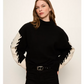 Color Block Mock Neck Pullover