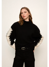 Color Block Mock Neck Pullover