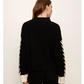 Color Block Mock Neck Pullover