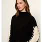 Color Block Mock Neck Pullover